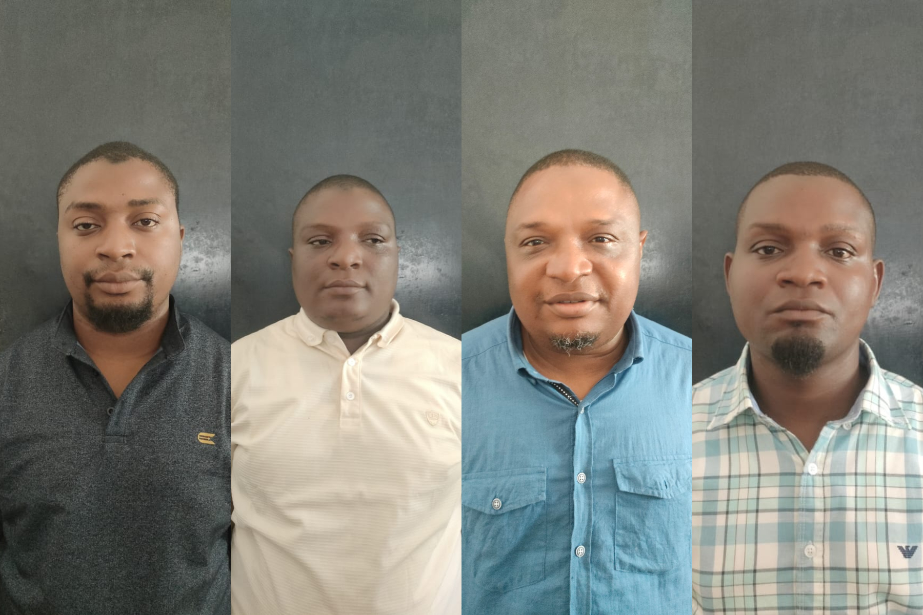 Photo collage of five brothers arrested  by EACC over graft.